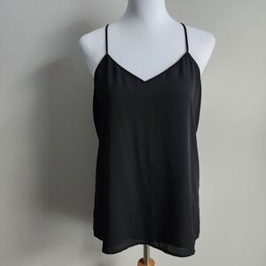 Express Barcelona Cami Womens Small Black Spaghetti Strap Halter Tank Whimsigoth